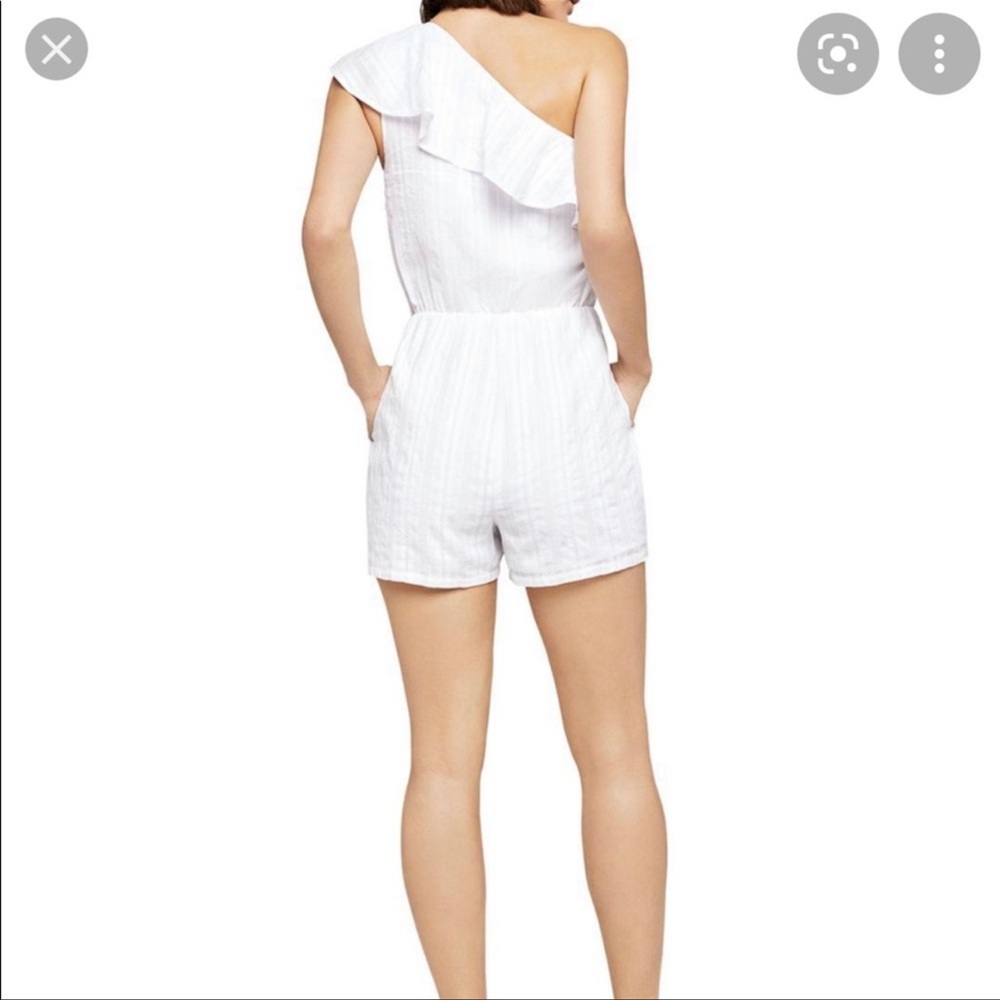 BCBGeneration One Shoulder Ruffle Romper - Picture 2 of 3
